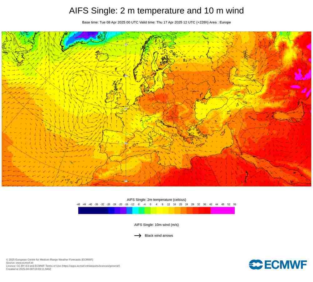 Nadciągnie silne ocieplenie do środkowej Europy w kwietniu 2025, temperatura sięgnie niemal 30 st. C. w Polsce. Będzie pierwszy podmuch lata