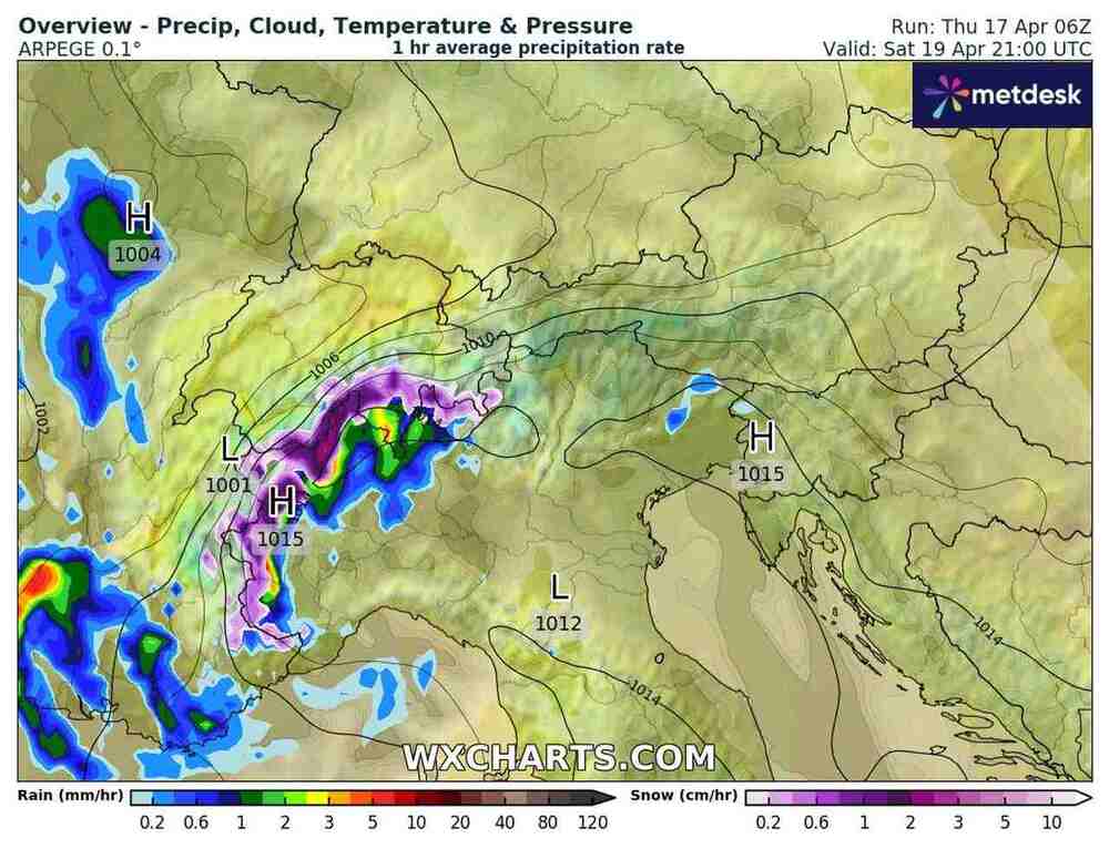 Późne śnieżyce zasypią drogi w południowej Europie w kwietniu 2025, spadnie 40 cm śniegu w rejonie Alp, będzie nawrót zimy