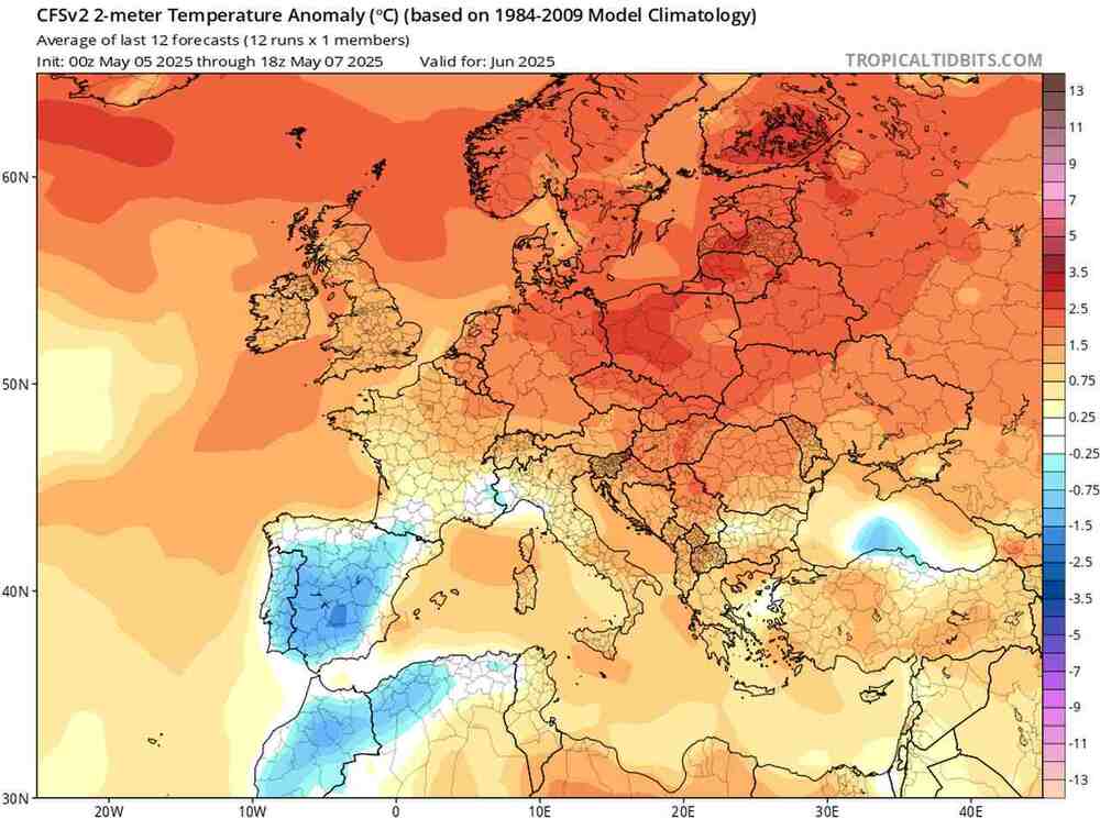 Pogoda na czerwiec 2025, silna fala upałów przyniesie 36 st. C., czy zimno, prognozy sezonowe