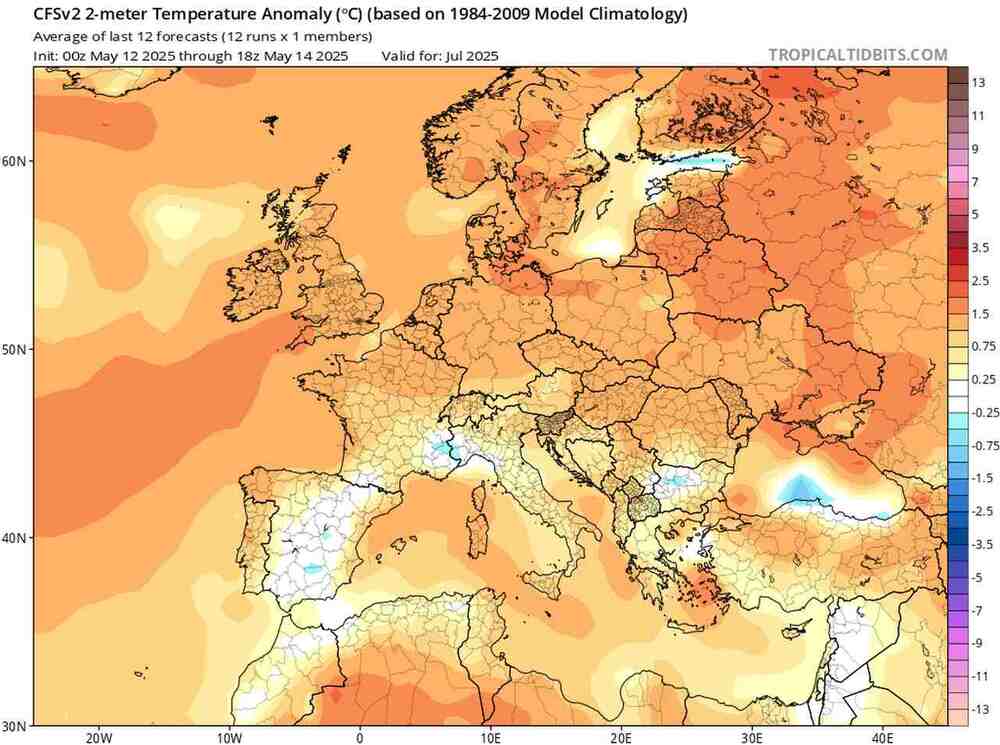 Nowa pogoda na lato 2025, anomalia temperatury w lipcu w Polsce i Europie
