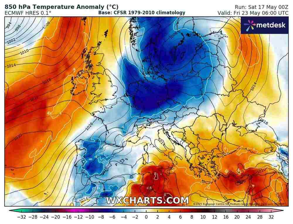 Pogoda długoterminowa, wróci mróz i wydłuży ochłodzenie w Polsce w maju 2025