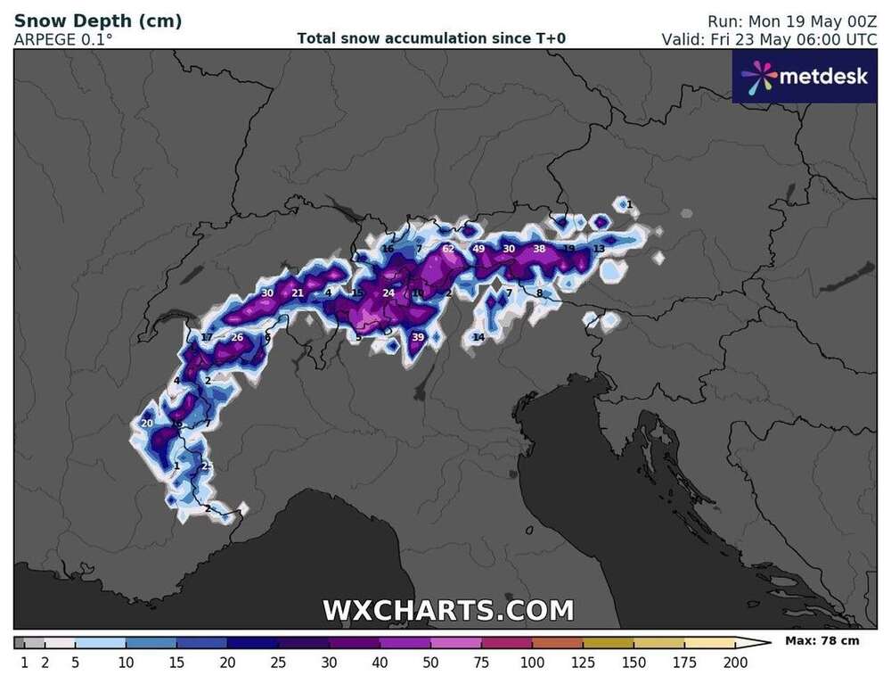Gdzie będą śnieżyce w Europie w maju 2025, gdzie jest śnieżna zima