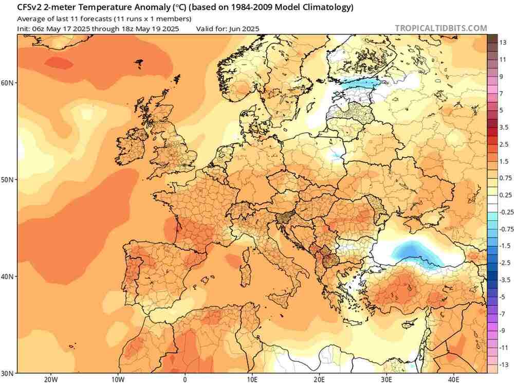 Pogoda na czerwiec 2025, letni żar z falą upałów, czy zimno, anomalia temperatury