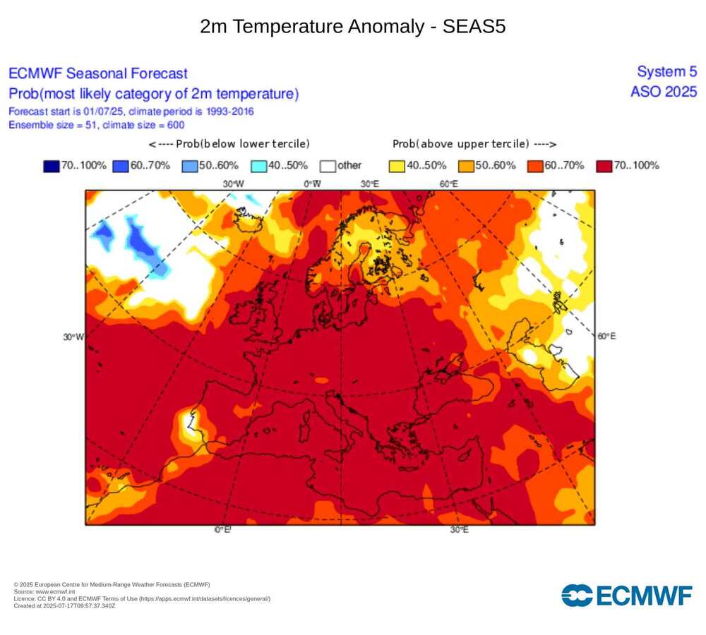 Pogoda na sierpień 2025, anomalia temperatury w Polsce i Europie, gdzie najcieplej i najchłodniej