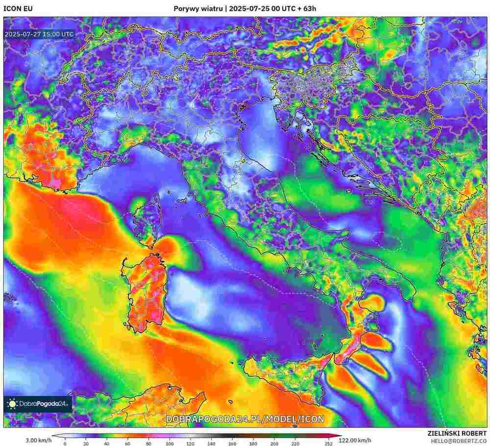 Będą silne wichury na południu Europy w lipcu 2025. Wiatr sięgnie 140 km/h. Przejdzie cyklon z prądem strumieniowym