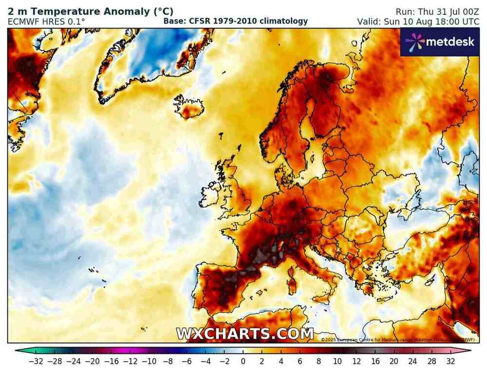 Prognoza fali upałów jest fatalna w środkowej Europie w sierpniu 2025. Temperatury załamią Polaków, kiedy i gdzie będzie upał