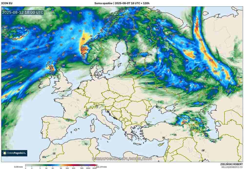 Będzie silny antycyklon w środkowej Europie w sierpniu 2025. Nie spadnie deszcz nawet przez tydzień