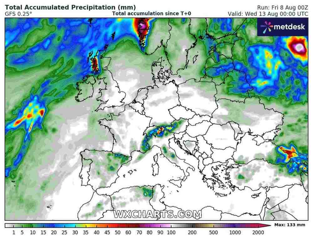 Silny antycyklon osiądnie w środkowej Europie w sierpniu 2025. Nawet tydzień bez deszczu w rejonie Polski