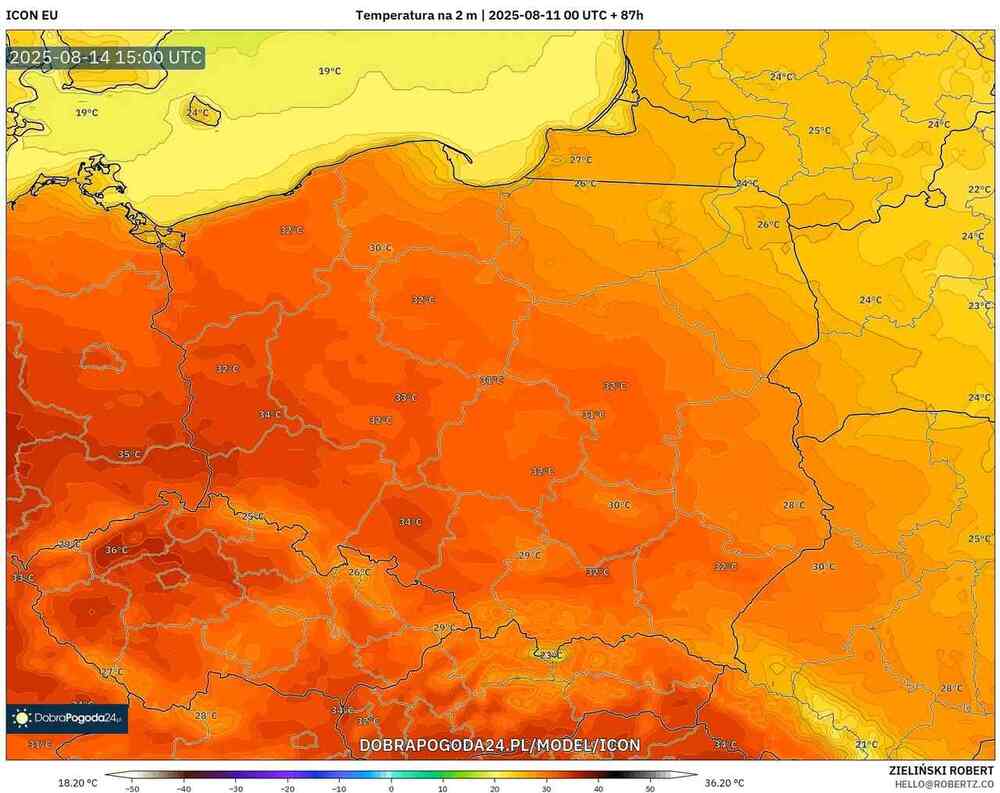 Nadciągnie ogromny upał do środkowej Europy w sierpniu 2025. Temperatura sięgnie 37 st. C. Będzie piekielna fala upałów