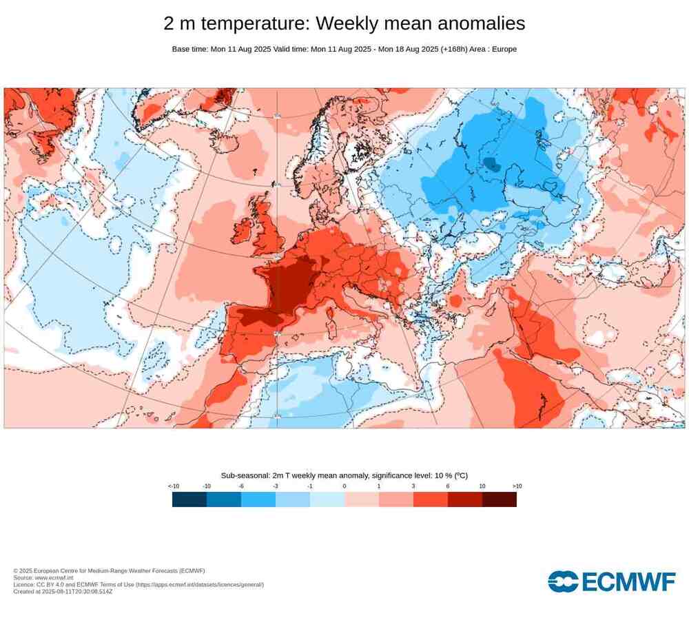 Pogoda do końca sierpnia, silny i trwały upał, czy wrócą zimne dni, anomalia temeratury w Polsce i Europie do 18 sierpnia 2025