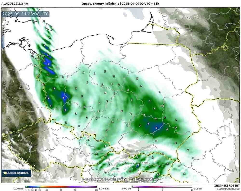 Niż Yobst przyniesie silne ulewy w środkowej Europie we wrześniu 2025. W tych regionach Polski będą podtopienia