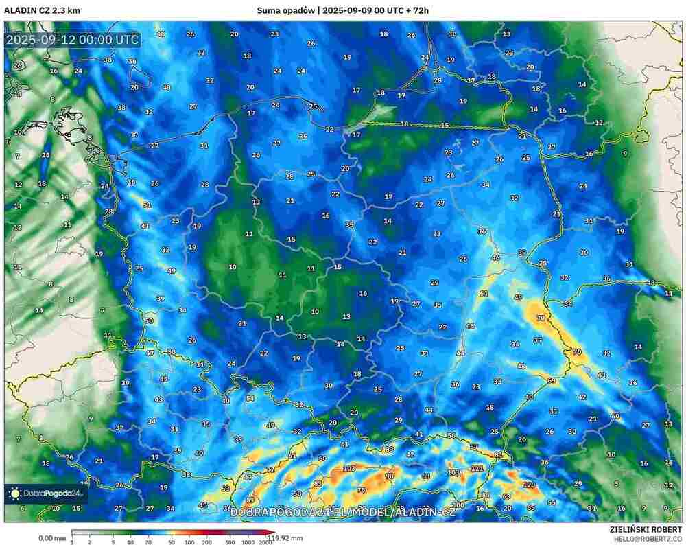 Nadciągną silne ulewy, przejdzie niż przez Polskę, sumy opadów do 12 września 2025