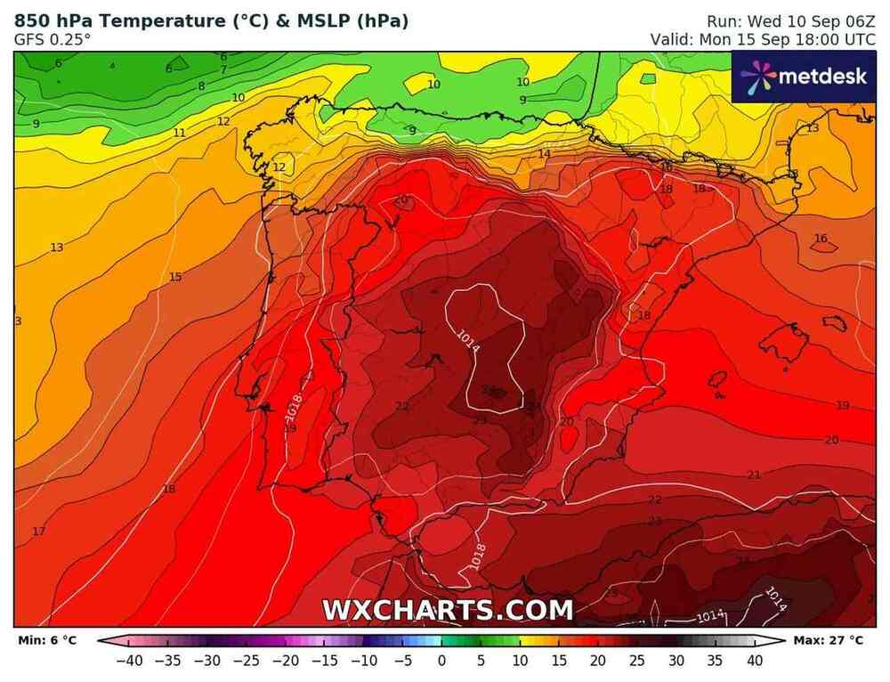 Będzie powrót silnego upału na południe Europy we wrześniu 2025. Temperatura sięgnie 37 st. C. Gdzie będzie dłuższa fala upałów