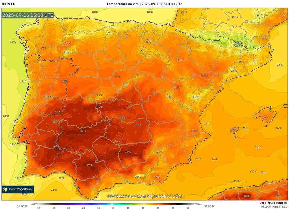 Będzie silny i długi upał na południu Europy we wrześniu 2025. Temperatura sięgnie 38 st. C. Piekielna fala upałów wydłuży lato