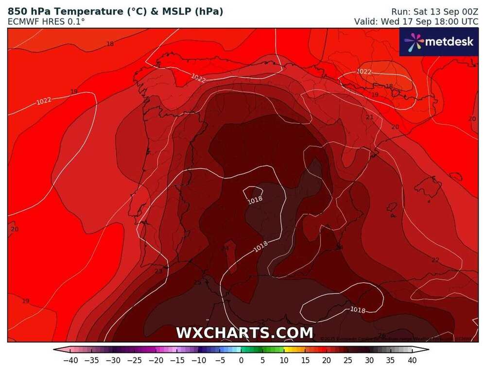 Będzie jeszcze silny i długi upał na południu Europy. Temperatura sięgnie 38 st. C. we wrześniu 2025. Piekielna fala upałów przedłuży lato