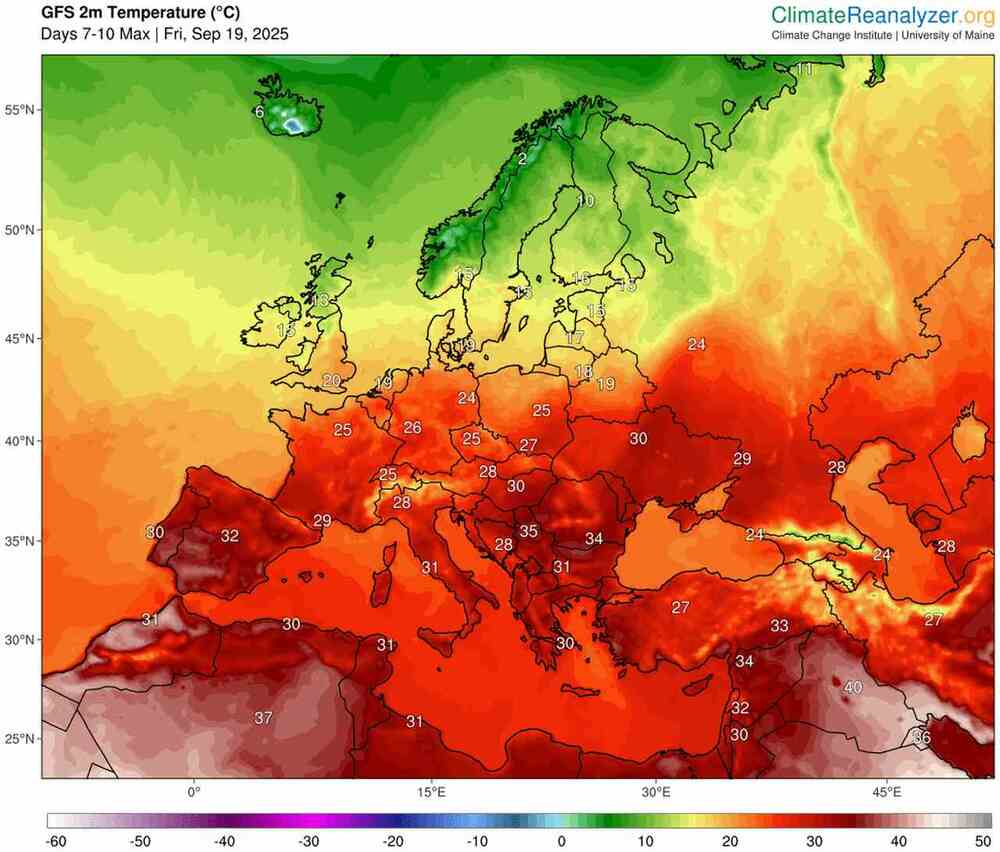 Będzie silny i długi upał w Europie we wrześniu 2025. Temperatura sięgnie 38 st. C. Gdzie będzie piekielna fala upałów