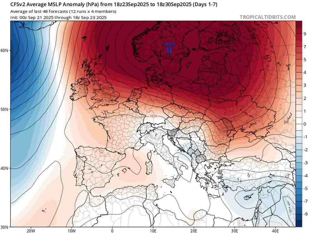Będzie potężny antycyklon w środkowej Europie, usunie opady do października 2025 i przyniesie złotą jesień