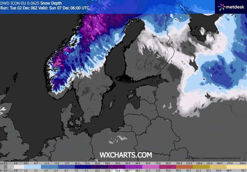 Śnieżyce szybko zasypią drogi na północy Europy w grudniu 2025. Spadnie 30 cm śniegu i będzie nawrót zimy z zawiejami i zamieciami śnieżnymi
