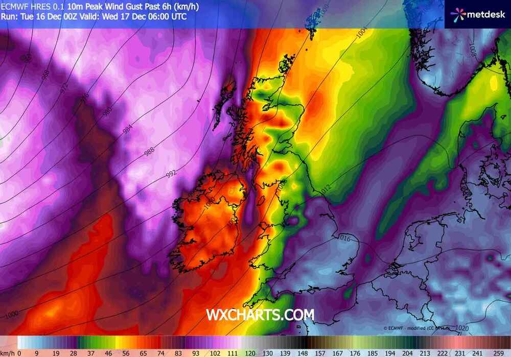 Przejdą silne wichury na zachodzie Europy. Wiatr sięgnie 145 km/h. Cyklon odwoła loty i odetnie prąd w grudniu 2025