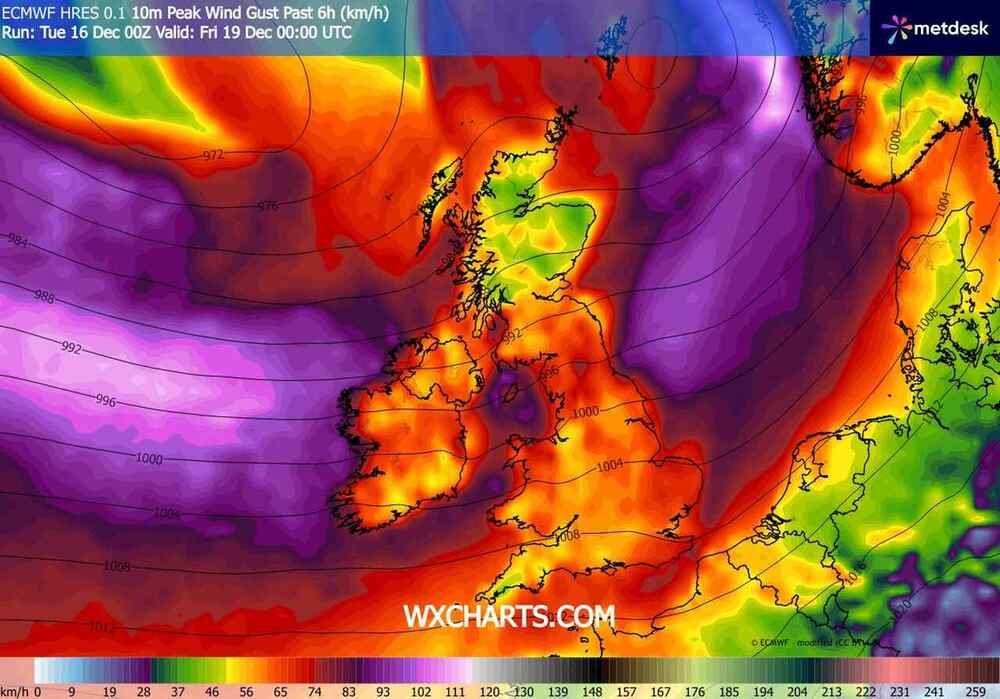 Przejdą wichury na zachodzie Europy w grudniu 2025. Wiatr sięgnie 145 km/h i cyklon odetnie prąd oraz odwoła loty