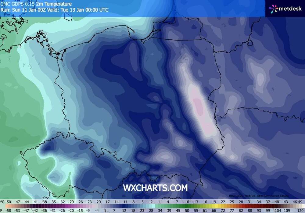 Osiądzie siarczysty mróz w środkowej Europie. Temperatura spadnie do -25 st. C. Fala mrozów nasili się przed odwilżą w styczniu 2026