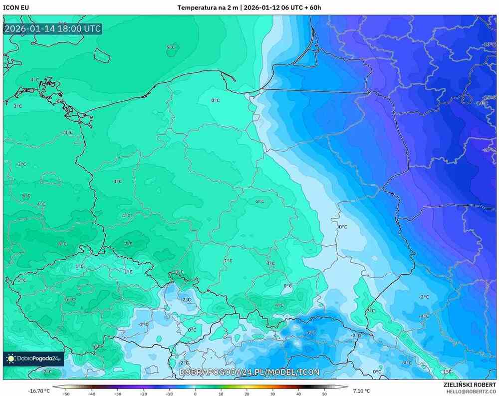 Będzie silne ocieplenie w środkowej Europie. Temperatura wzrośnie o 10 st. C. Odwilż odsunie mróz w styczniu 2026