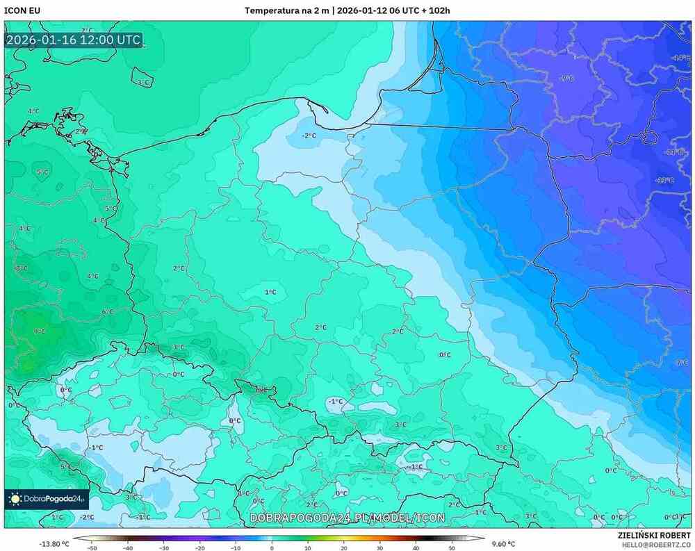 Będzie silne ocieplenie w środkowej Europie w styczniu 2026. Temperatura wzrośnie o 10 st. C. i odwilż odsunie mróz
