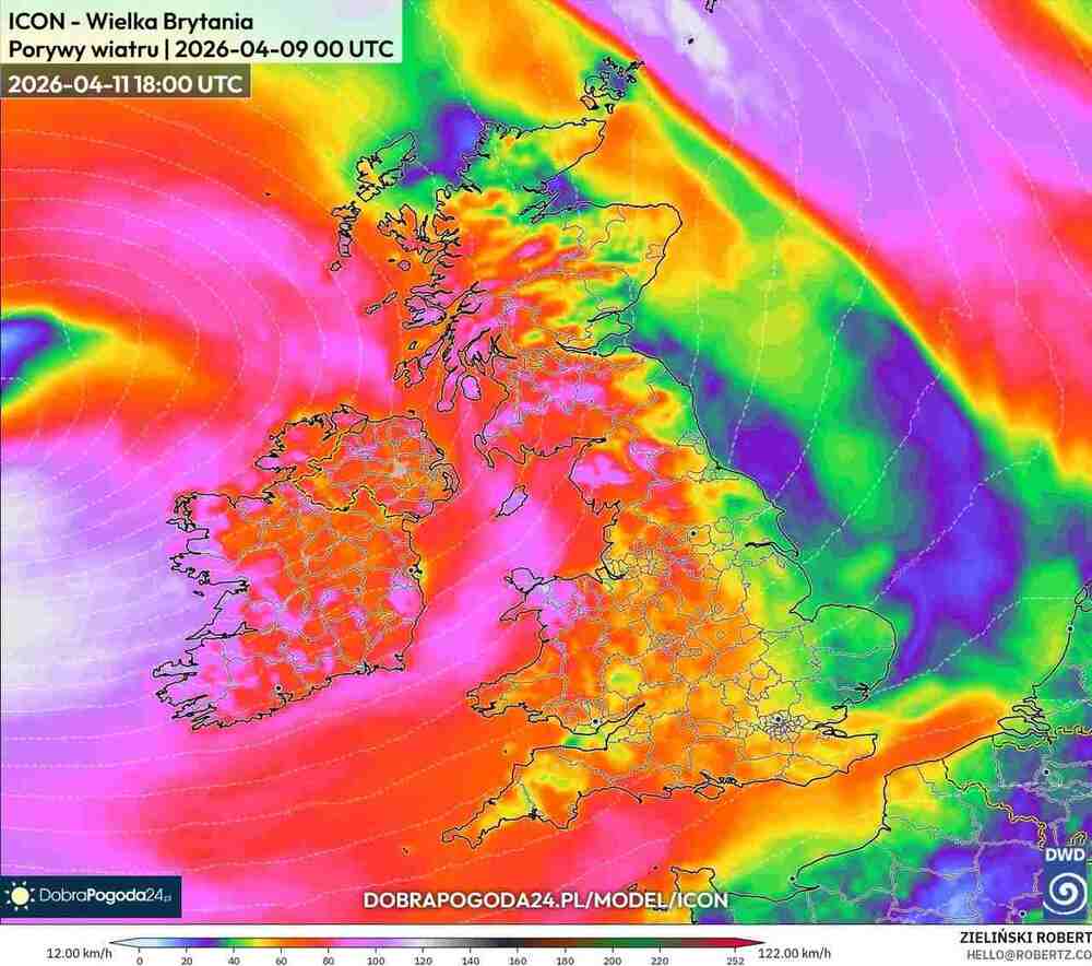 Wichury wyłączą prąd na zachodzie Europy w kwietniu 2026. Wiatr sięgnie 140 km/h i nadciągnie cyklon