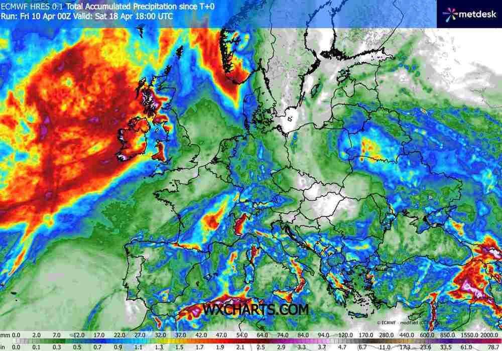 Antycyklon zmieni wszystko i przedłuży ochłodzenie w środkowej Europie w kwietniu 2026. Będzie wyraźna biała plama na mapach