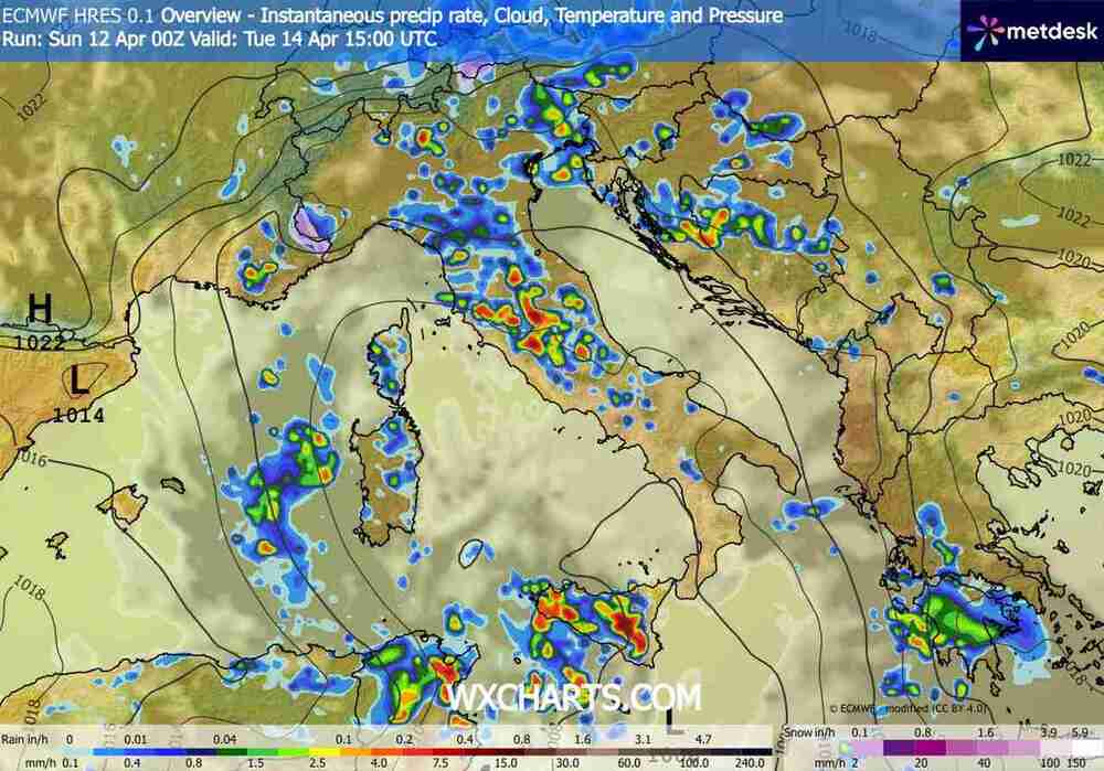 Nagle ulewy zaleją domy na południu Europy w kwietniu 2026. Spadnie 110 litrów wody na m2 ziemi. Będą powodzie błyskawiczne