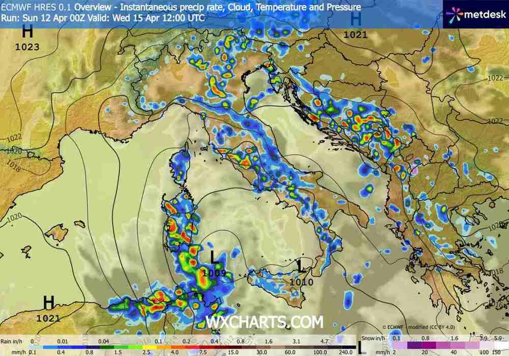 Nagle ulewy zaleją domy na południu Europy w kwietniu 2026. Spadnie 110 litrów wody na m2 ziemi i będą powodzie błyskawiczne