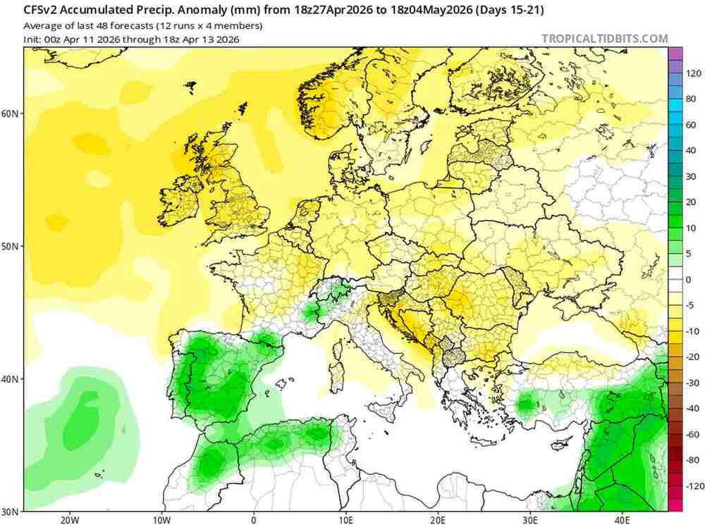 Nowa pogoda na majówkę 2026, anomalia opadów w Polsce i Europie
