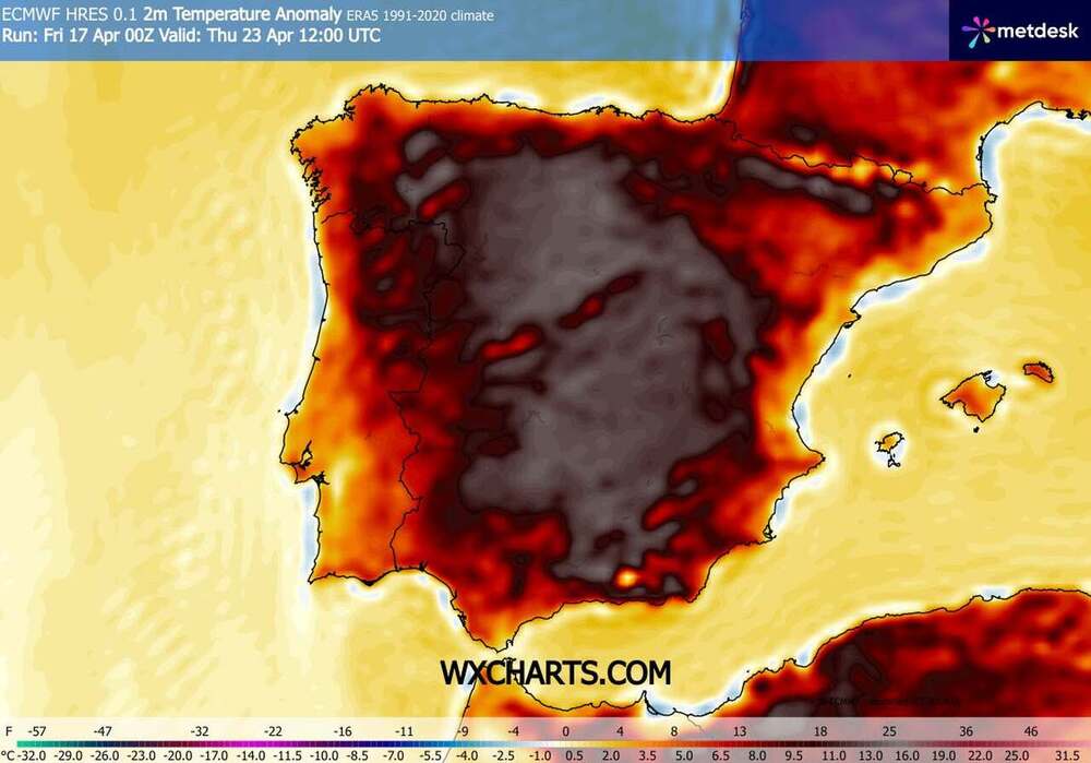 Będzie silny upał na południu Europy w kwietniu 2026. Temperatura sięgnie 35 st. C. i fala upałów potrwa znacznie dłużej