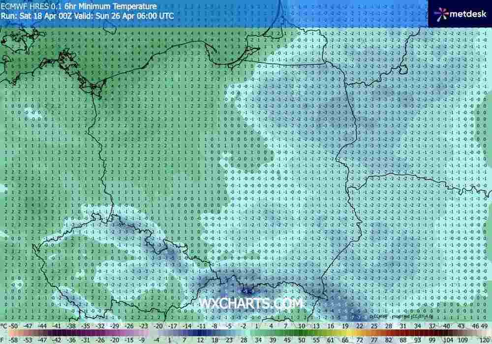 Osiądzie duży mróz w środkowej Europie. Temperatura spadnie do -9 st. C. Ochłodzenie uszkodzi rośliny w kwietniu 2026