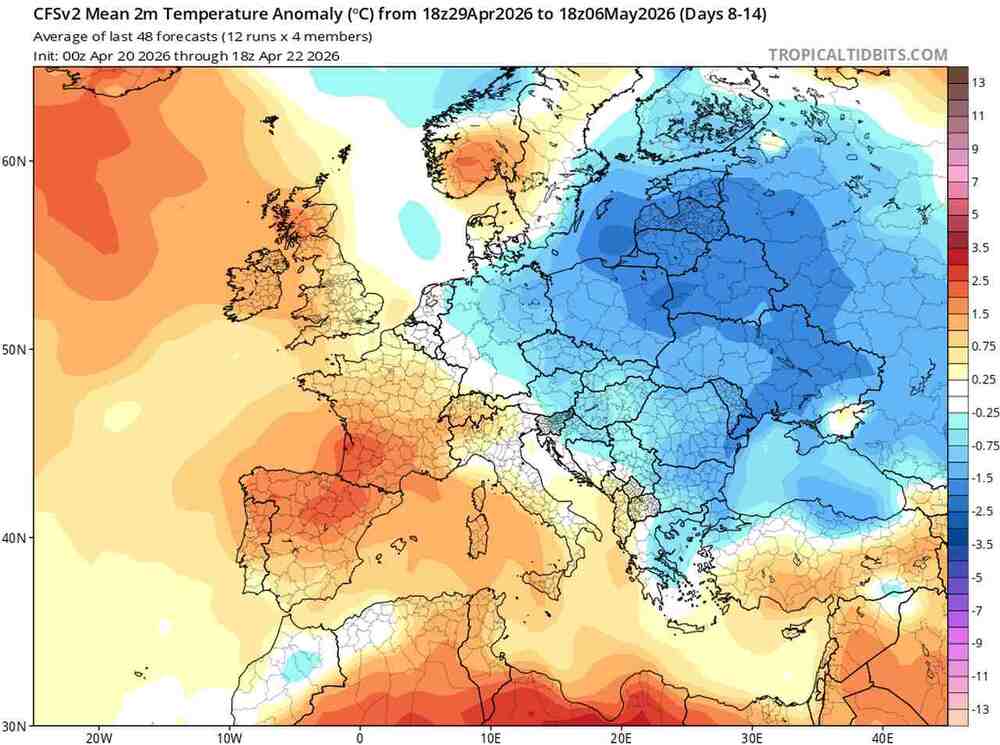 Najnowsza pogoda na majówkę 2026, antycyklon zmieni temperatury i opady