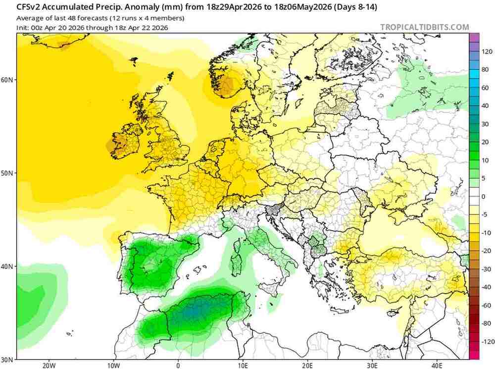 Najnowsza pogoda na majówkę 2026, anomalia opadów w Polsce i Europie