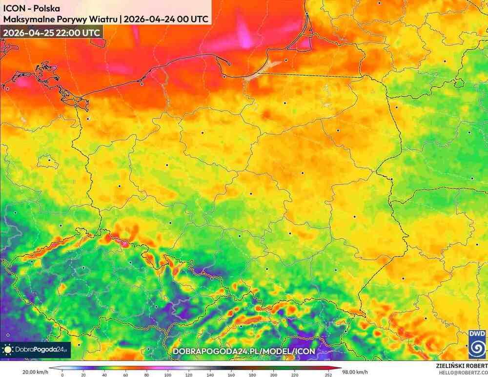 Wichury odłączą prąd w środkowej Europie. Wiatr sięgnie 130 km/h. Cyklon zejdzie z północy w kwietniu 2026