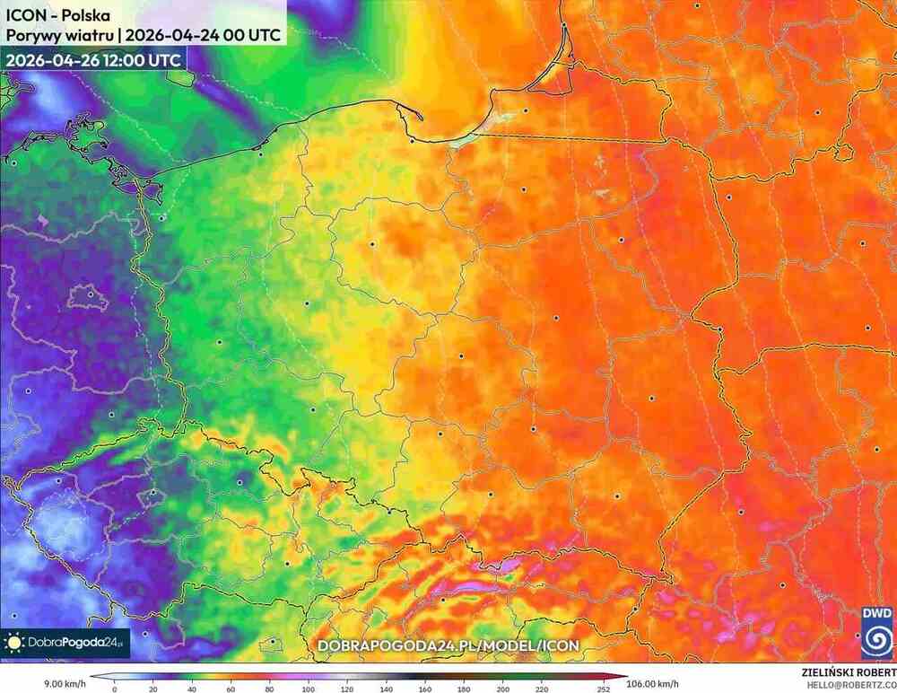 Wichury odłączą prąd w środkowej Europie w kwietniu 2026. Wiatr sięgnie 130 km/h. Cyklon zejdzie z północy