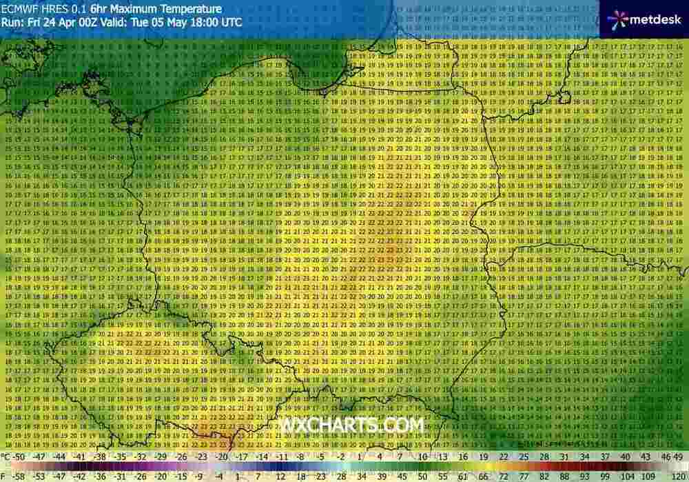 Nadciągnie fala ciepła do środkowej Europy w maju 2026. Temperatura sięgnie 25 st. C. i ocieplenie będzie silne