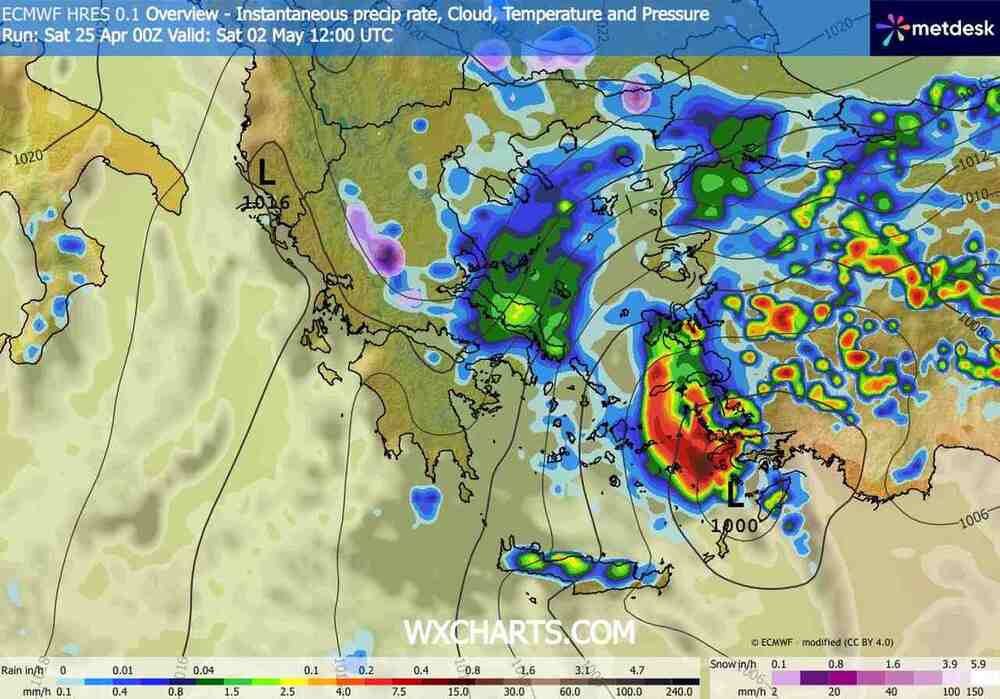 Silne ulewy zaleją domy na południu Europy w maju 2026. Spadnie 110 litrów wody na m2 ziemi. Będą powodzie błyskawiczne