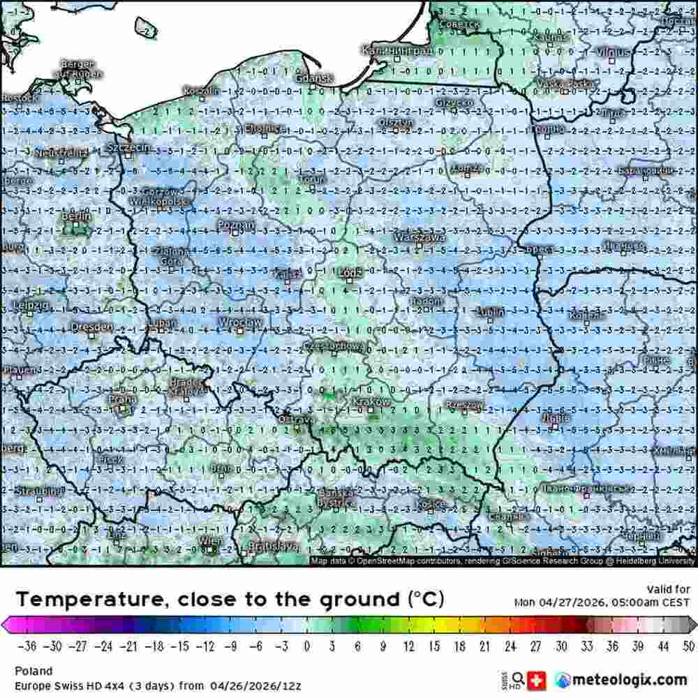 Mróz uszkodzi rośliny w środkowej Europie. Temperatura spadnie do -11 st. C. Fala ochłodzenia będzie długa do początku maja 2026