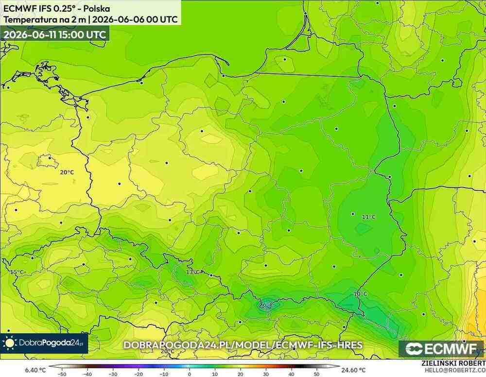 Nadejdzie silne ochłodzenie do środkowej Europy w czerwcu 2026. Temperatura spadnie o 12 st. C. i jest termin fali zimna