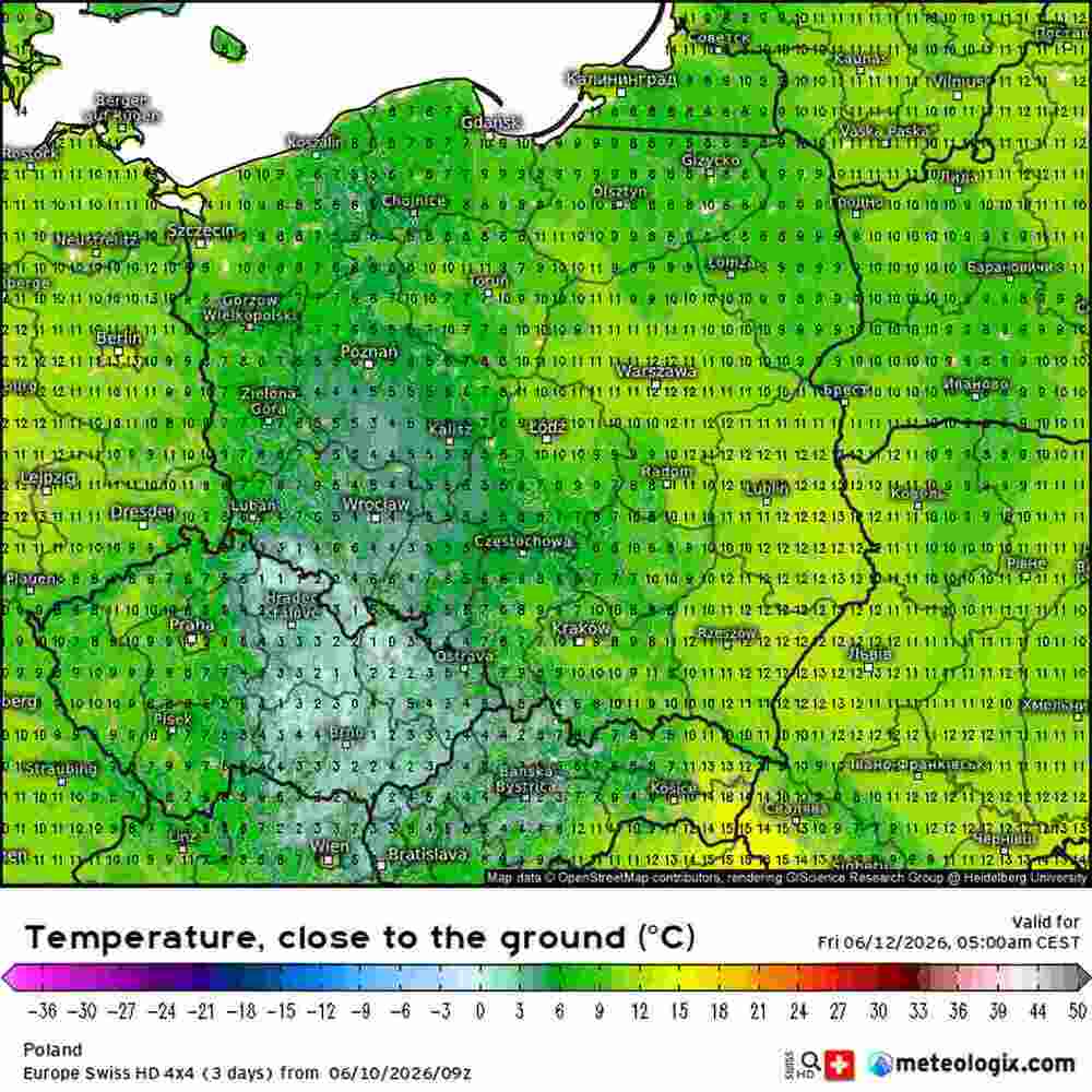 Ochłodzenie będzie silne w środkowej Europie. Temperatura spadnie do 1 st. C. Fala zimna sięgnie z północy w czerwcu 2026