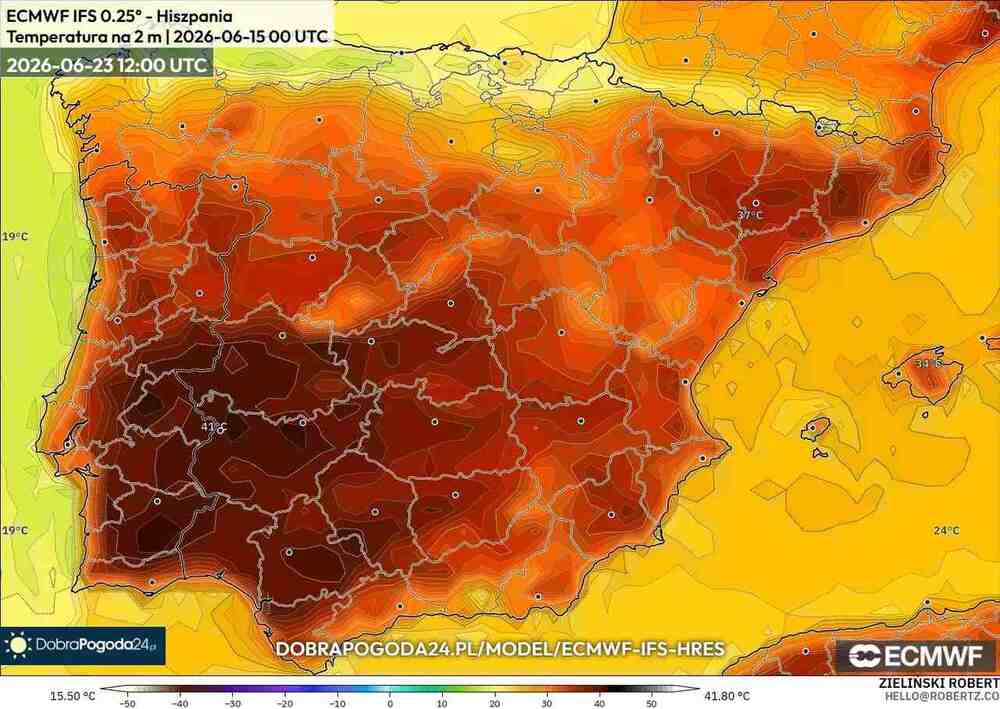 Upał będzie ogromny na południu Europy w czerwcu 2026. Temperatura sięgnie 43 st. C. i piekielna fala upałów potrwa długo w regionach