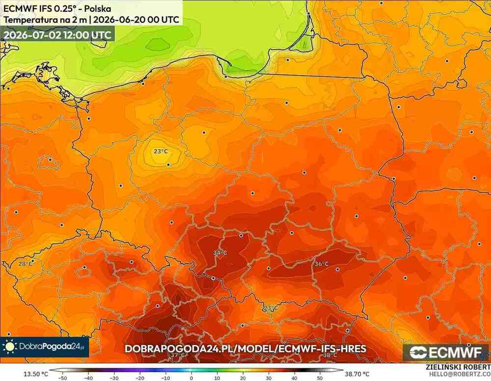 Upał w Polsce będzie długi do lipca 2026. Temperatura w kopule ciepła sięgnie 37 st. C. Fala upałów będzie się przeciągać