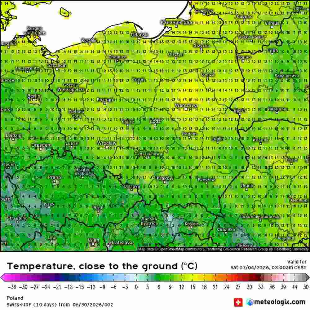 Nadciągnie ochłodzenie do środkowej Europy. Temperatura spadnie do 5 st. C. Fala chłodu sięgnie z północy w lipcu 2026