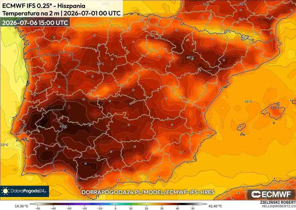 Wróci ogromny upał na południe Europy w lipcu 2026. Temperatura sięgnie 45 st. C. i fala upałów będzie długa
