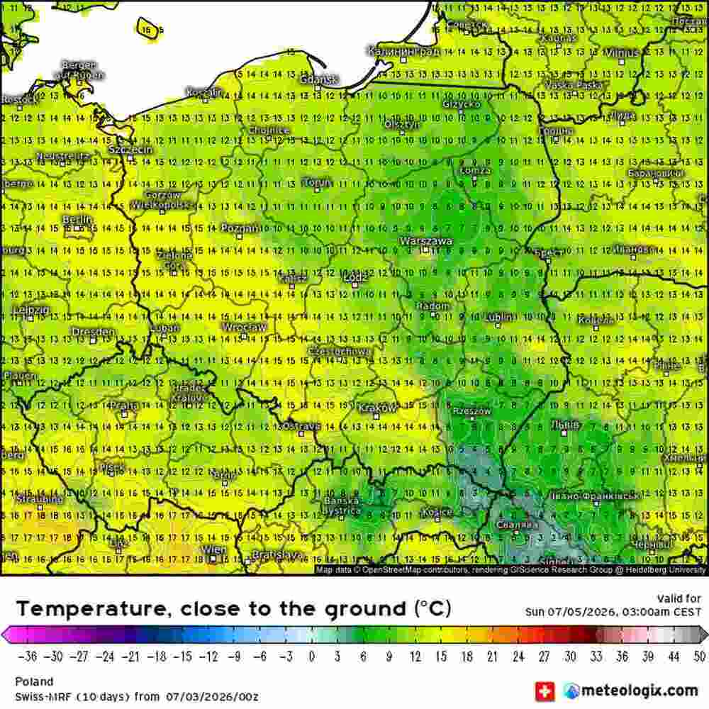 Będzie silne ochłodzenie w środkowej Europie w lipcu 2026. Temperatura spadnie do 4 st. C. Fala chłodu nadciągnie z północy