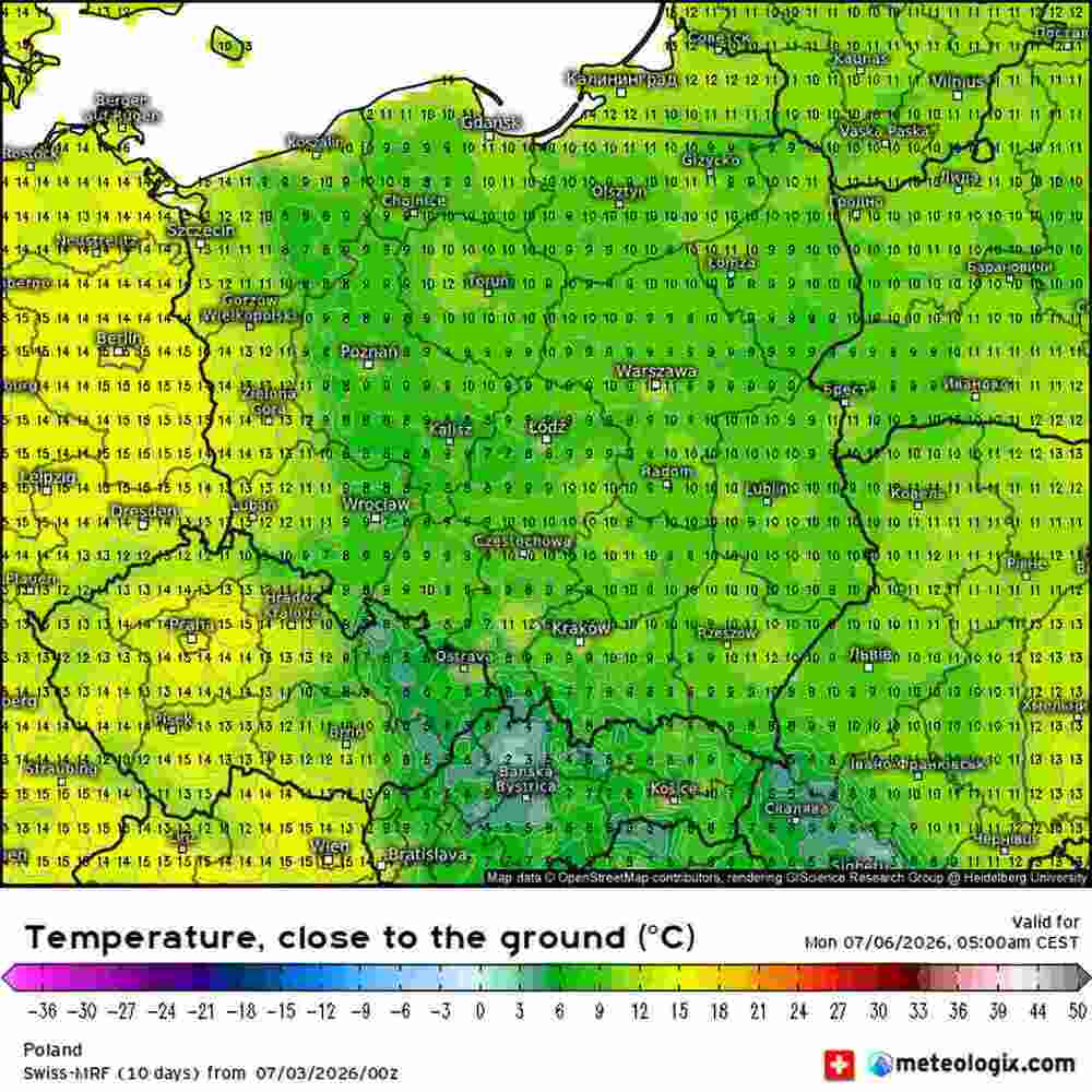 Będzie silne ochłodzenie w środkowej Europie w lipcu 2026. Temperatura spadnie do 4 st. C. i fala chłodu nadciągnie z północy