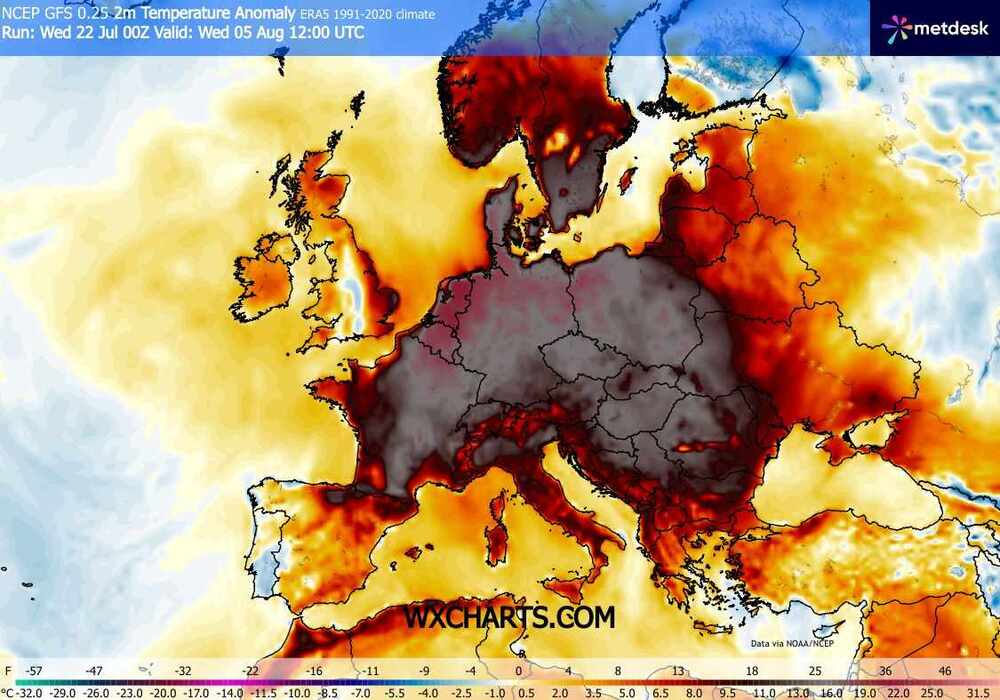 Kopuła ciepła sięgnie z południa do środkowej Europy. Będzie przełom w pogodzie w sierpniu 2026
